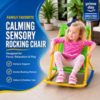 PLATPORTS Calming Sensory Rocking Chair for Kids – Balance Seat for Focus, Relaxation & Play | Indoor Outdoor Therapy Chair for Autism, ADHD & Active Kids