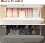 Criusia Drawer Organizer Clothes, 10 Pack Dresser Organizer for Baby Clothes, Underwear, Sock- Foldable Closet Organization and Storage Dividers Bins for Nursery, Bedroom (Brown)