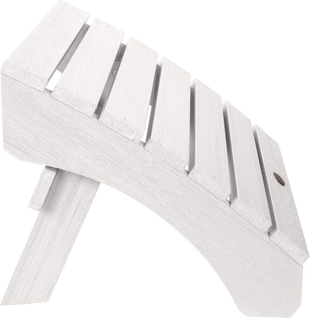 Highwood AD-OTL1-WHE Adirondack Folding Ottoman, Adult, White, 19W x 20D x 13H in.