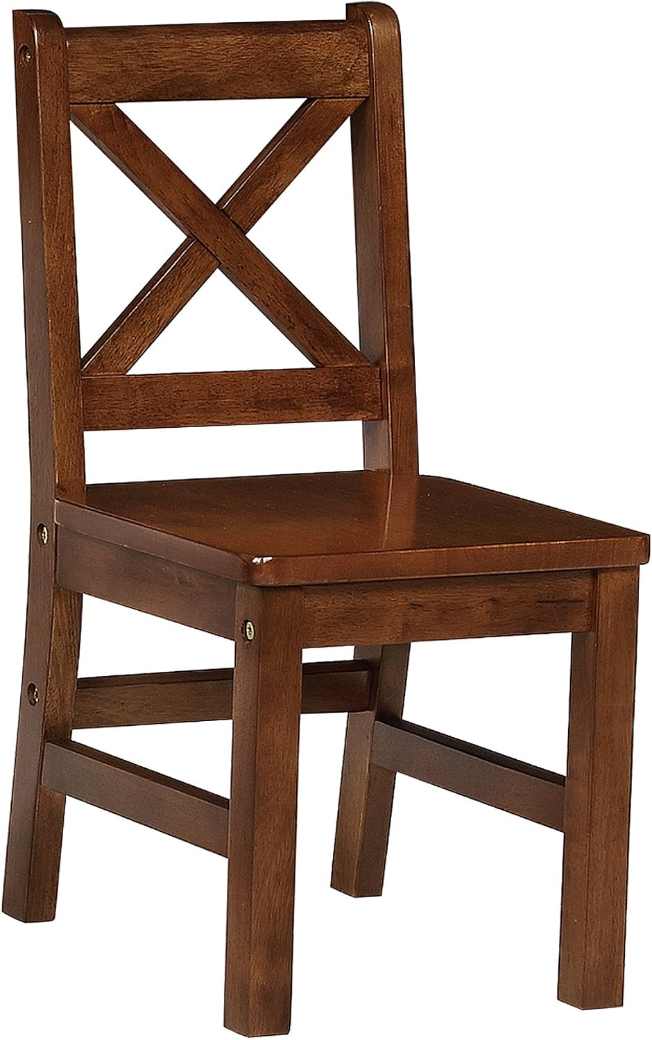 eHemco Solid Hard Wood Kids Table and Chair Set, Coffee, 5 Piece | 4 Chairs Included, Rubberwood