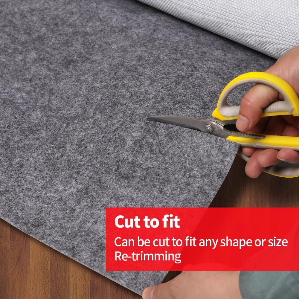 Waterproof Rug Pad Round 1/4 Thick Waterproof Non-Slip Rug Pad， Pad for Hardwood Floors， Rug Pads for All Floors and Finishes, Keeps Carpets in Place Soft and Safe（6TF）