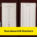 Viper Hudson Solid Wood Cabinet for Sisal/Bristle Steel Tip Dartboard with Dry Erase Scoreboard and Out-Chart, Mahogany Finish