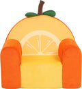 MOMCAYWEX Comfy Cute Toddler Chair, Soft Kids Couch with High Density Foam, Toddler Reading Chair, Orange