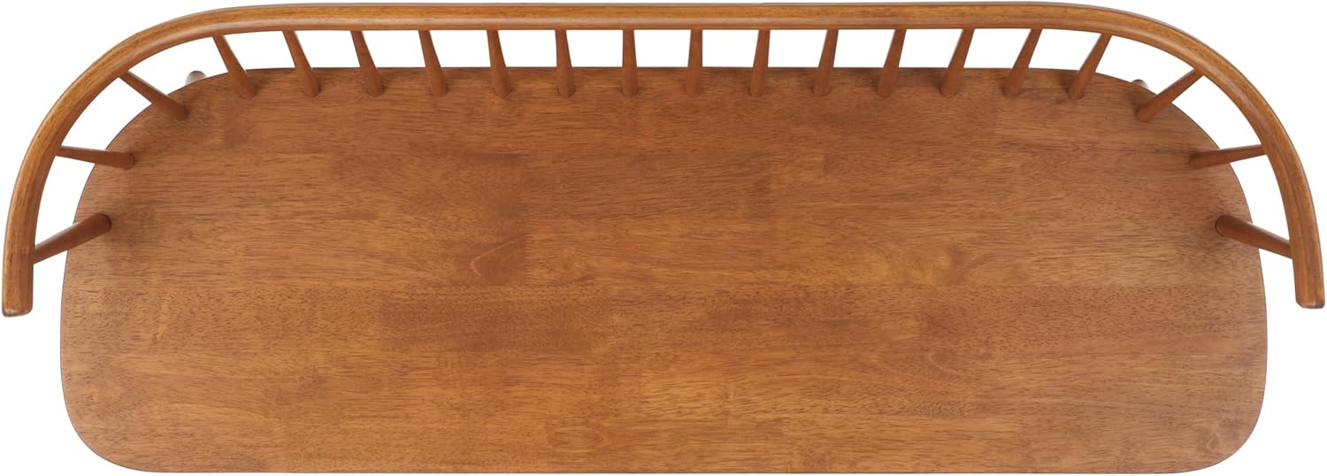 SAFAVIEH Furniture - Blanchard Spindle Bench - Honey - Solid Wood - Classic Windsor Design - Ideal for Entryway, Bedroom, Dining Room, 17.8" Seat Height (BCH8500H)