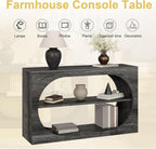 Console Table, 55-Inch Entryway Tables 3-Tier Wood Narrow Sofa Tables for Living Room Foyer Table for Entryway, Hallway, Entrance