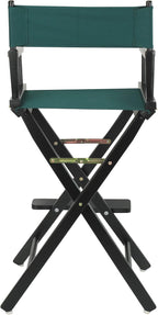 Casual Home Director's Chair ,Black Frame/Green Canvas,30" - Bar Height
