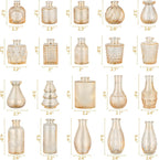 BEAHOT Bud Vase in Bulk - Flower Vases for Wedding Decorations, Glass Vase for Table Decorations, Small Vase for Home, Mother's Day, Centerpieces, Party, Office (32pack,Gpld)