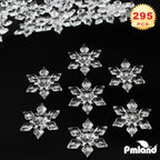PMLAND Winter Acrylic Clear Snowflake Ornaments and Table Scatter Decoration - 290+ Pieces for Christmas Holiday Party Festival Events Home Decor