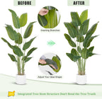Artificial Bird of Paradise Plant 7.5Ft Tall Fake Tropical Palm Tree Large Fake Plants with 18 Silk Banana Leaves Faux Plant Indoor Decor Trees White Pot for Home Bedroom Living Room Office