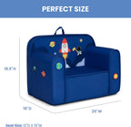 Delta Children Mix & Match Cozee Kids Chair with Interchangeable Patches, Space