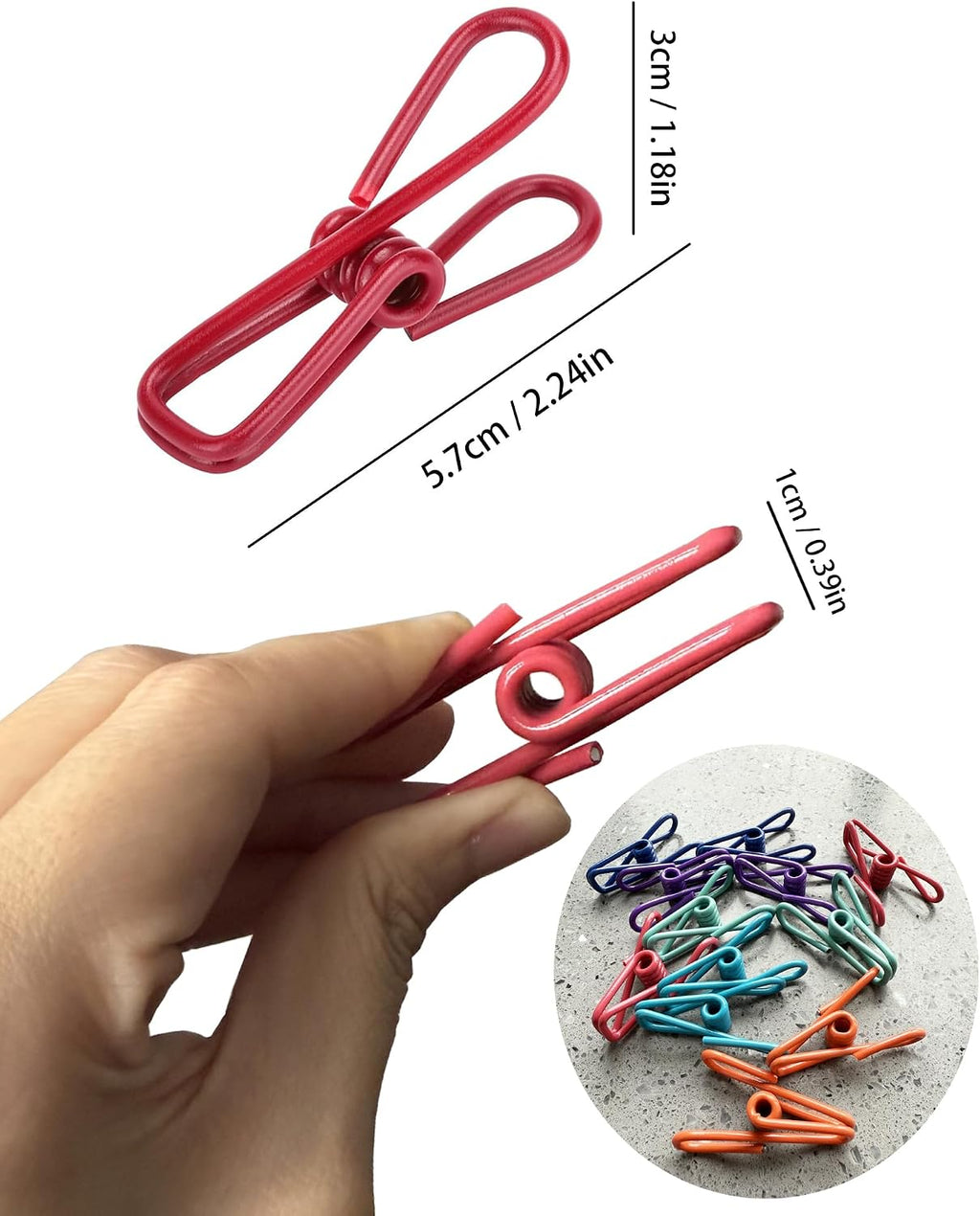 Multipurpose 2 in Chip Bag Clips 20 Pack Metal Clip for Kitchen Food Storage, Laundry Hanging, Bag Chip Bag Sealing