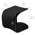 ECR4Kids Wave Seat Perch Stool, 18in - 19.6in Seat Height, Flexible Seating, Black