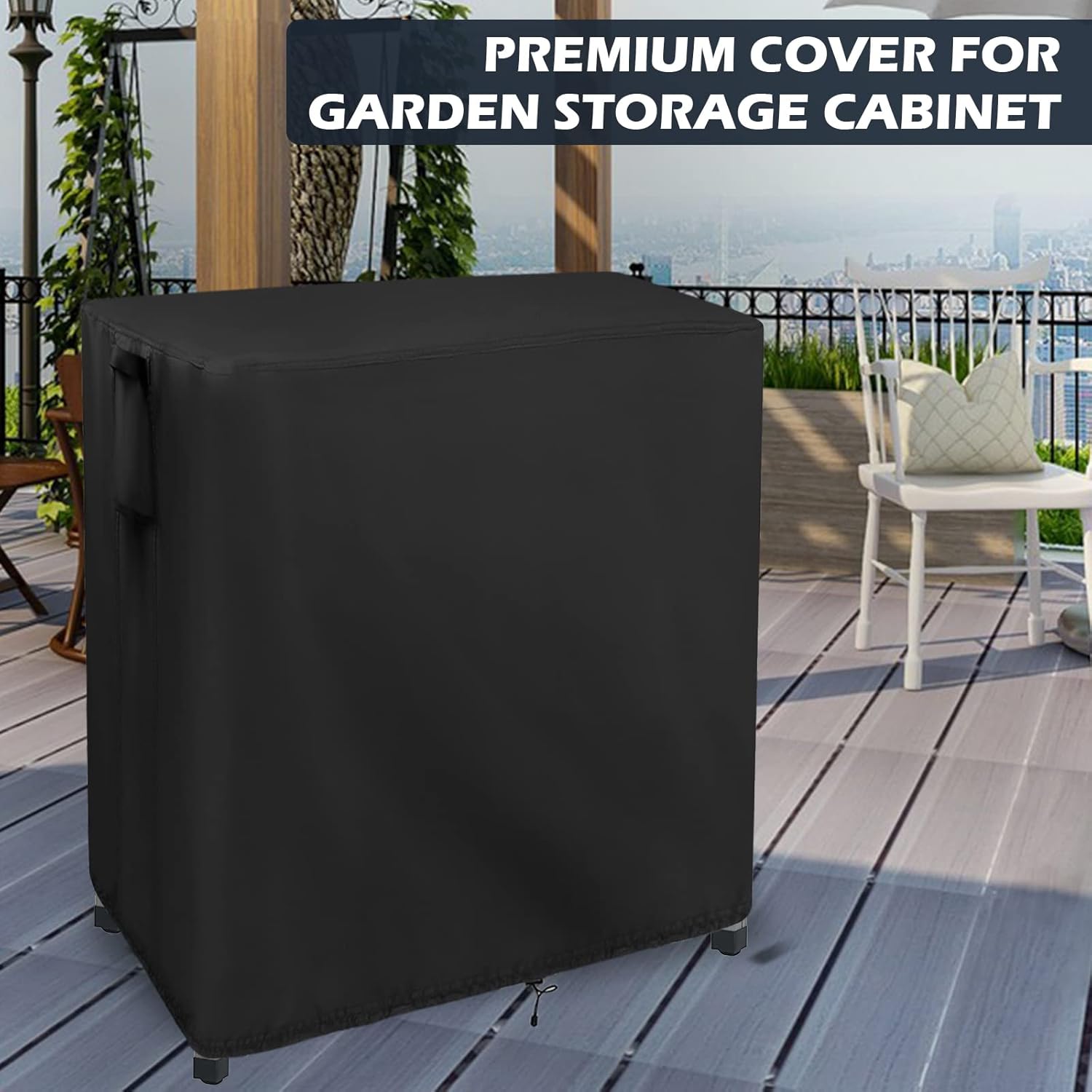 Potting Bench Cover, Waterproof Cover for Mederla Outdoor Storage Cabinet 32"x19"x36", Protective Cover for Garden Cabinet/Wood Workstation/Potting Table with Storage Cabinet