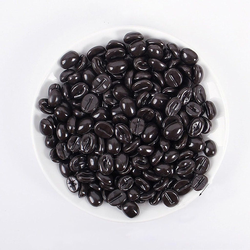 Faux Coffee Beans, 453g(1360pcs) Mini Resin Artificial Coffee Beans Artificial Plant for Home Kitchen Decor Cafe Shop Cabinet Display Photography Props (Only for Decoration)