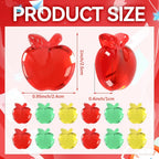 60pcs Mini Apples, Fake Apples Artificials Red Yellow Green Fake Fruit Acrylic Decor Back to School Crafts Ornaments for Vase Filler Ice Rocks Party Supplies Home School Table Decor