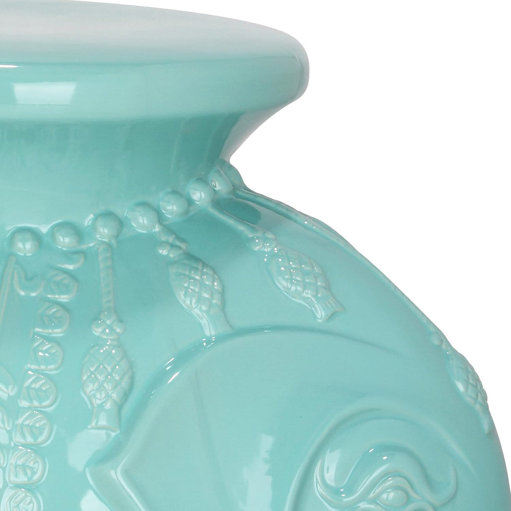 Safavieh Castle Gardens Collection White Elephant Ceramic Garden Stool