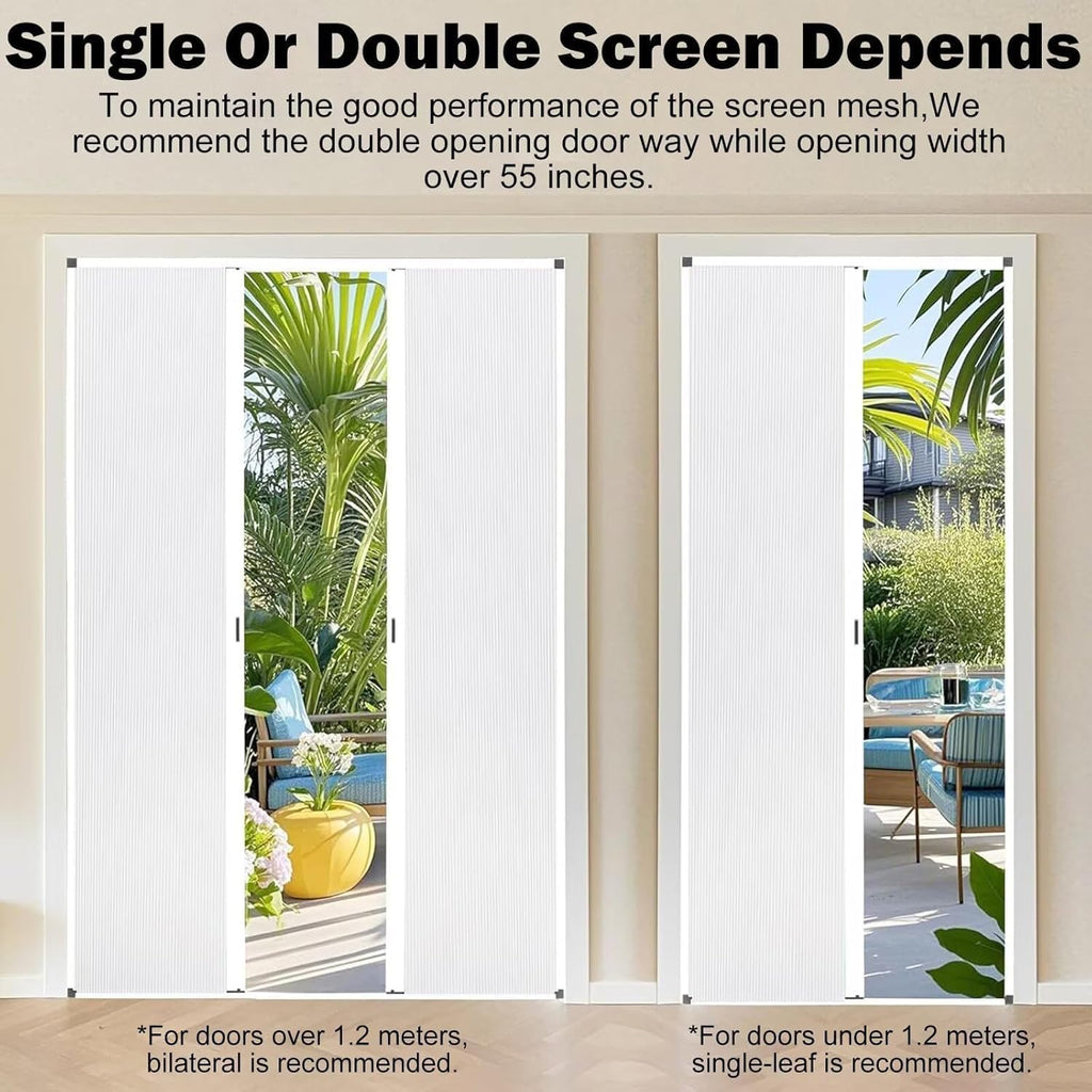 40x57 Retractable Aluminum Sliding Door – Soundproof, Waterproof Low Track Interior Folding Doors for Closet, Room Divider, Living Room, Bedroom, Kitchen, Office White (WxH) 47x76in/119.4x193cm