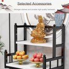 Altar Table， Multi-Tiered Buddhist Prayer Altar Cabinet for Small Spaces(White,50cm(19.7in))