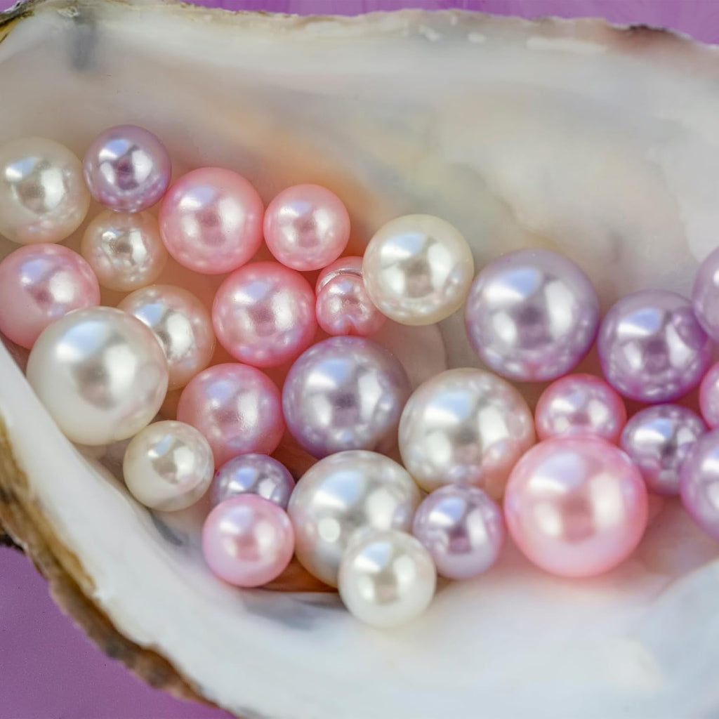 uxcell 800Pcs Faux Pearl for Crafting, 3-8mm No Hole ABS Round Pearls for Vase Fillers, Jewelry Making, Vase Filler, Cosmetic Boxes, DIY Parts, Table Scatter, Multicolor