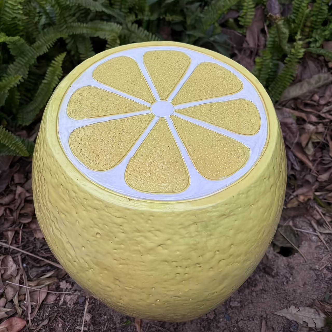 Fruit-Inspired Stool,End Table:Multi-Functional Furniture–as Seating,Stylish Side Table,Home Decor Plant Stand (Yellow Lemon, Inches, 14.17, Inches, 12.60, Inches, 12.60)