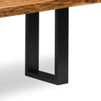 Alaterre Furniture Alpine Live Edge Solid Wood 48" Bench with Metal Legs, Natural