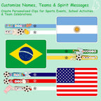 50 Set Personalized Cheer Pins Spirit Clip Kit, Wooden Color Clothespins with 200 Beads, 58 Resin Charms & Gem Stickers, DIY Team Spirit Pins Making Kit for Sports Party, Classroom & Cheer Events