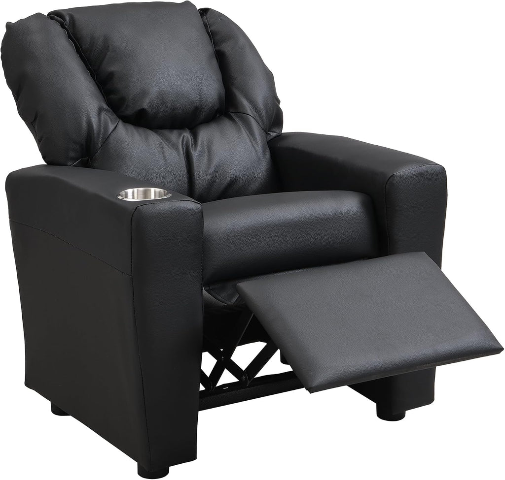 Recliner Chair Black PVC