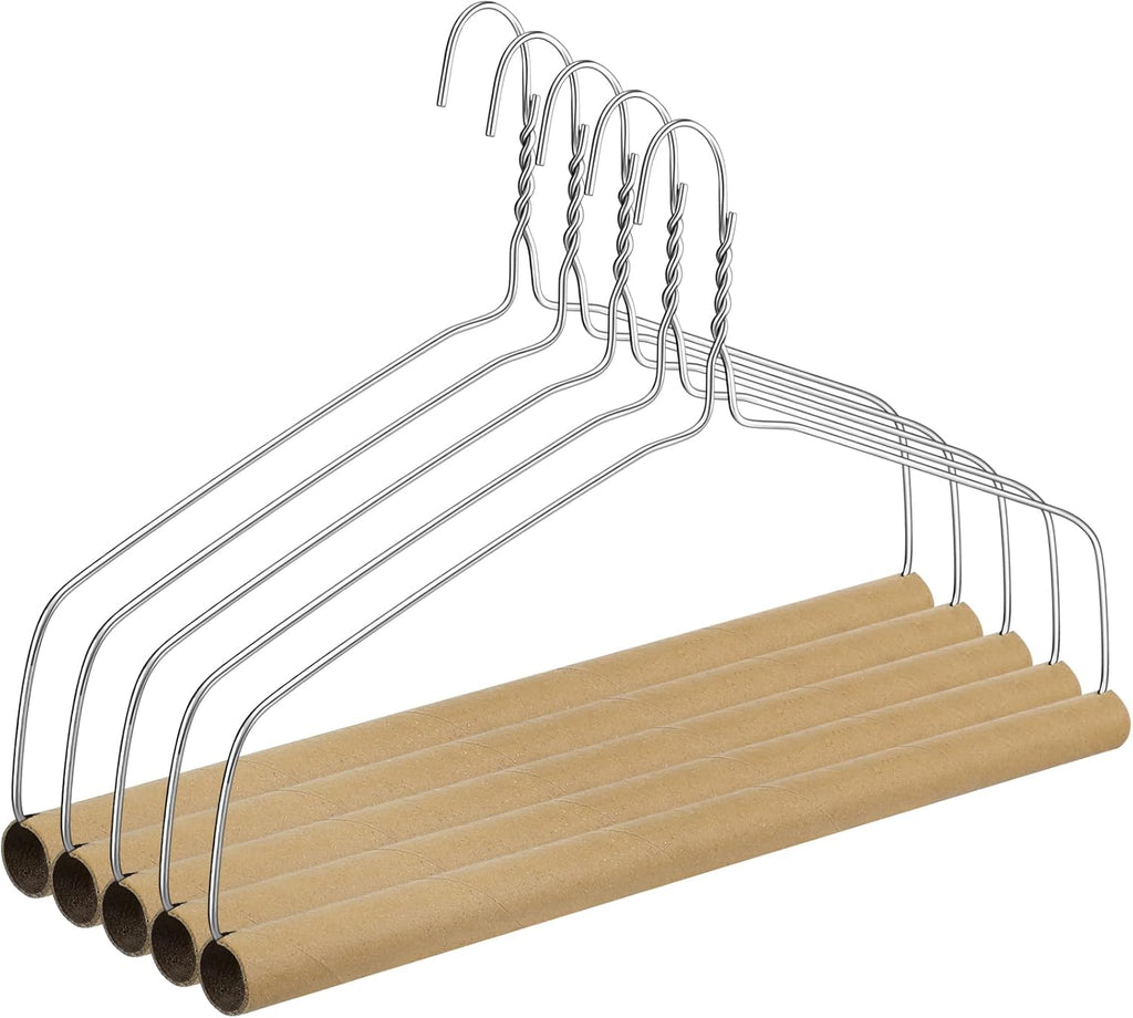 Didaey 5 Sets Heavy Duty 18" Drapery Hangers with Strong 10.5 Gauge Alloy Steel Wire for Heavy Items (Silver)