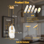 Pendant Light Fixtures 12.5'' Height Adjustable Modern Kitchen Island Lighting Glass Organic Ceiling Hanging Light Fixtures for Bar, Counter, Patio, over Sink, Dining Room, Table - Transparent