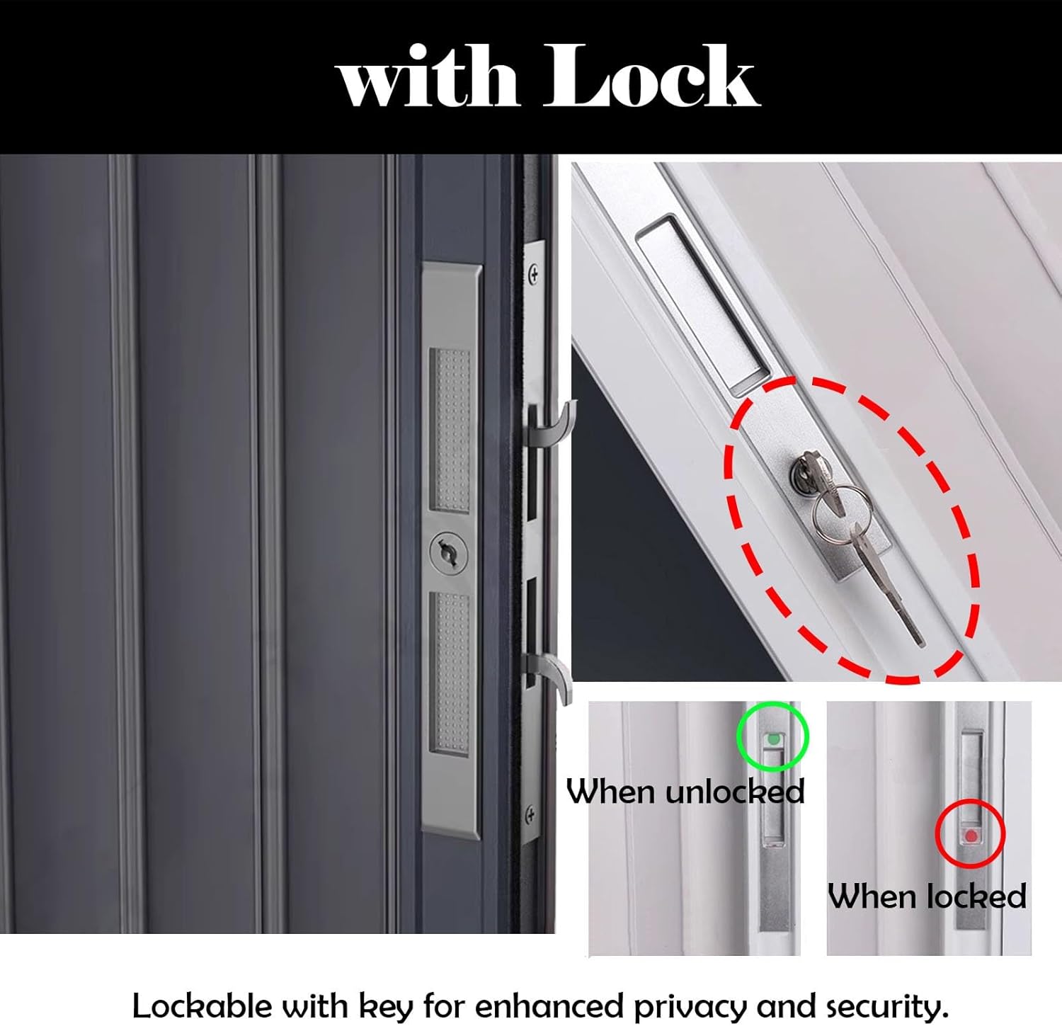 Customizable Large Foldable Door, Folding Room Divider Gate for Doorway/Attic/Balcony/Living Room, Lockable Pantry Doors with Frame