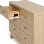 Storkcraft Santorini 6 Drawer Double Dresser, Driftwood | GREENGUARD Gold Certified, Interlocking Drawer System, Premium Wood Dresser Drawer Organizer for Nursery and Kids Bedroom