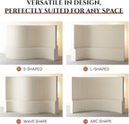Paper Room Divider, Folding Privacy Screen, Portable Accordion Paper Partition for Temporary Space, Home Office, Events, Exhibitions, Easy Setup No Tools Needed (Style-B)