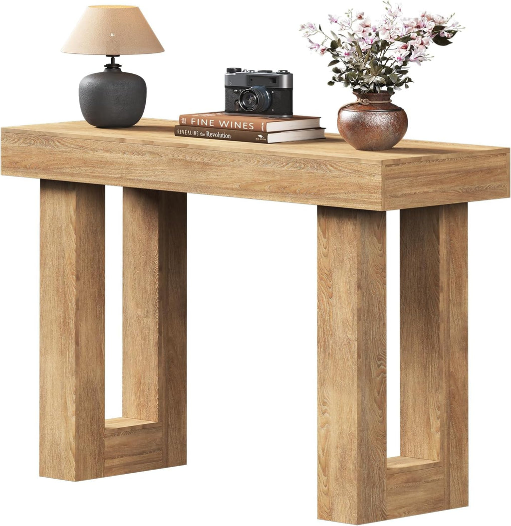 LIVEHOM Console Table for Entryway, Wood Sofa Table Behind the Couch, Narrow Entry Table Foyer Hallway Table for Living Room, Accent Table (39")