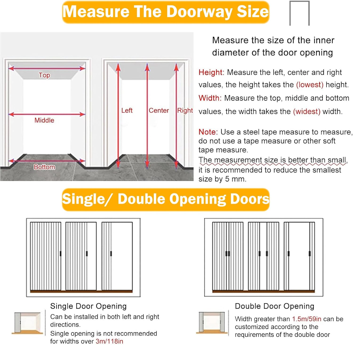 Tall White Sliding Accordion Doors with Handles & Acrylic Glass, Double Magnetic Folding Door, Customizable Size, Folding Double Doors for Closet Bathroom RV Doorway, Easy to Install, 72" Wx70 H