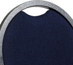 OEF Furnishings OEF9254-SV/2 Commercial-Grade Dome Back Banquet Stack Chair (Blue Fabric, Silver Powder-Coated Frame, 2-Pack)