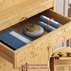 Chinese Shrine Altar Table with Storage, Bamboo Buddha Buddhist Altar Cabinet, Offering Meditation Table with Plastic Rattan Door, for Living Room, Temples(Black,100cm/39.3in)