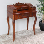 Maykoosh Carved Wood Telephone Table - 2 Drawer Accent Table - Elegant Design - Entryway Side Table - Living Room Decor