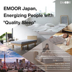 EMOOR Multifunctional Stool SHELT Transformable to Bed (Ivory), Foldable Collapsible High-Density Urethane Foam Temporary Guest Bed Bench
