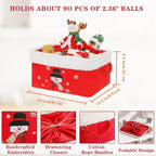 Christmas Gifts Baskets Empty Christmas Ornament Box Xmas Storage Baskets Canvas Toys Organizer Bin for Holiday, Snowman Raffle Basket Foldable Baskets for Nursery/Living room, Kids Toy Chest, Large