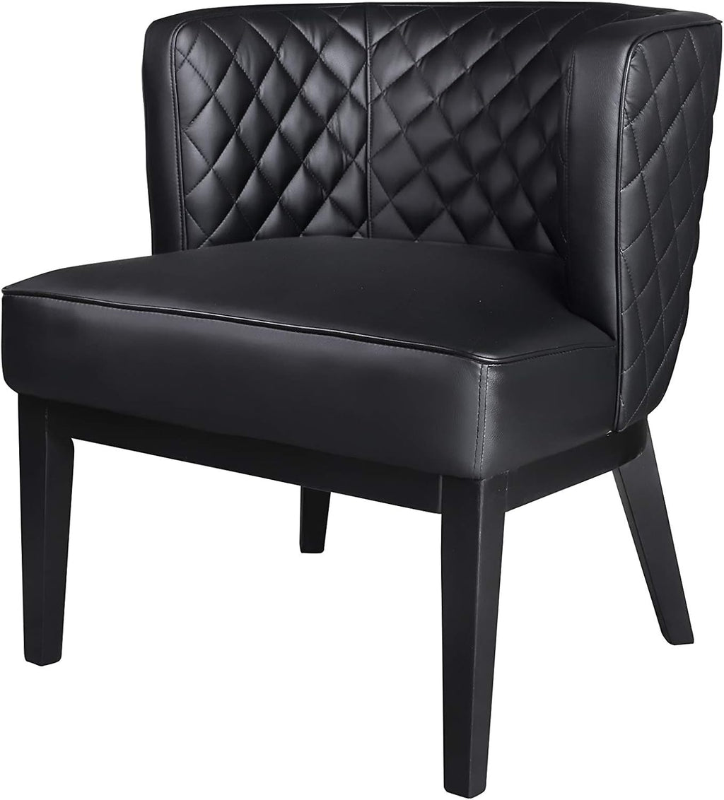 Boss Office Products Black Boss Office Ava Quilted Guest, Accent Or Dining Chair, 29" d x 25.5" w x 28" h (B529QBK-BK)