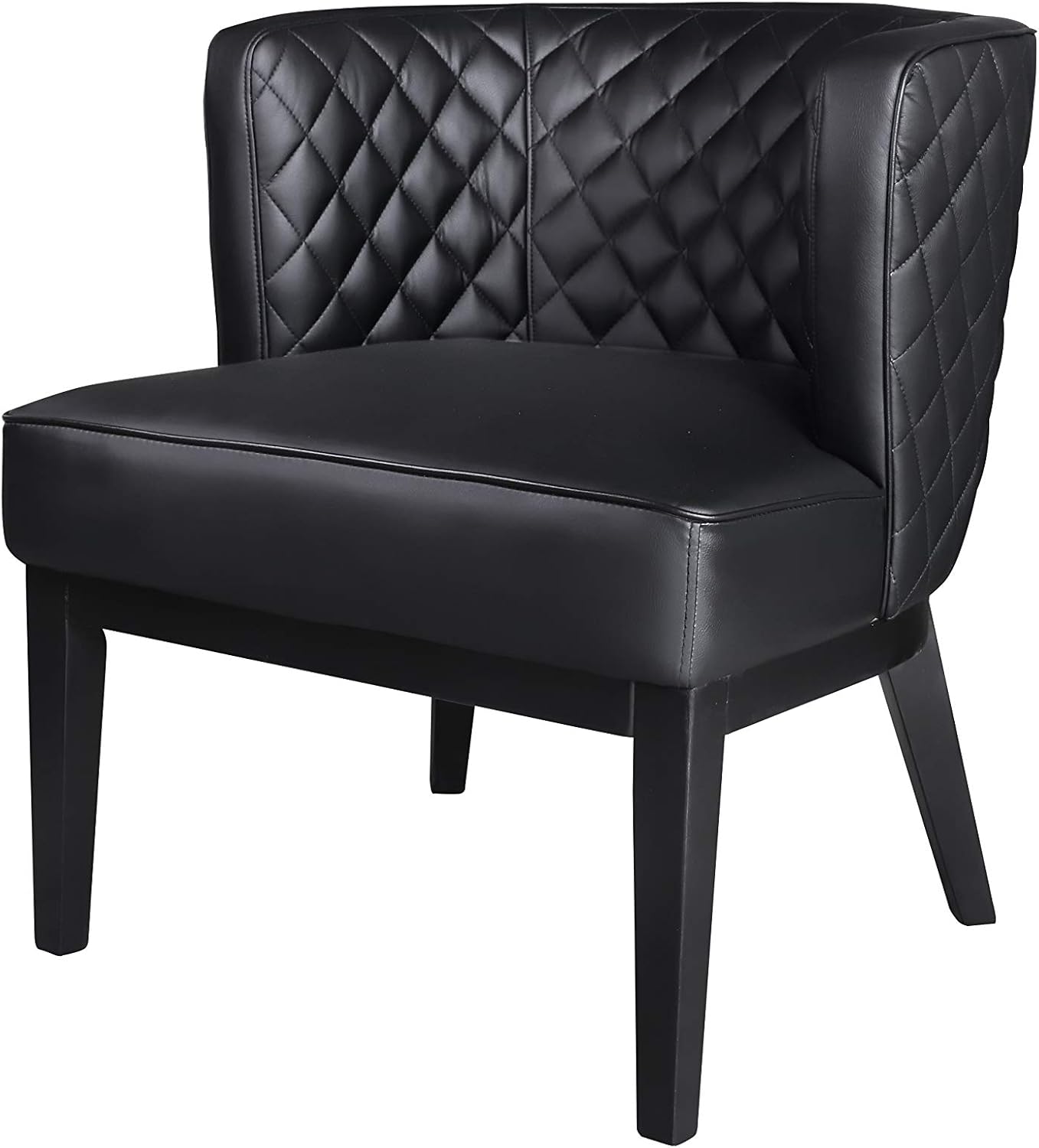 Boss Office Products Black Boss Office Ava Quilted Guest, Accent Or Dining Chair, 29" d x 25.5" w x 28" h (B529QBK-BK)