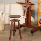 VISWIN Adjustable Drafting Stool, Beech Wood, Artist Stool Chair, Supports Up to 176 Lbs, for Artists, Studio, Home Use, Office, Kitchen, Walnut