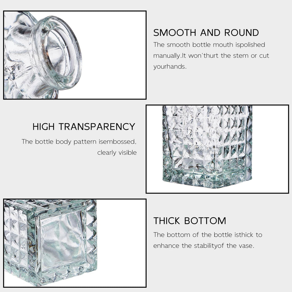 Glass Bud Vase Set of 16, Small Flower Vases, Glass Vases for Centerpieces, Vintage Home Table Decorations Bud Vases (16 Pcs, Clear)