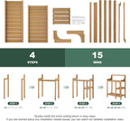 LMP Potting Bench, HDPS Potting Bench Table, 37.5’’x17.5x50' (LxWxH) All Weather Potting Table Work Station for Outside Gardening, Like Teak Wood