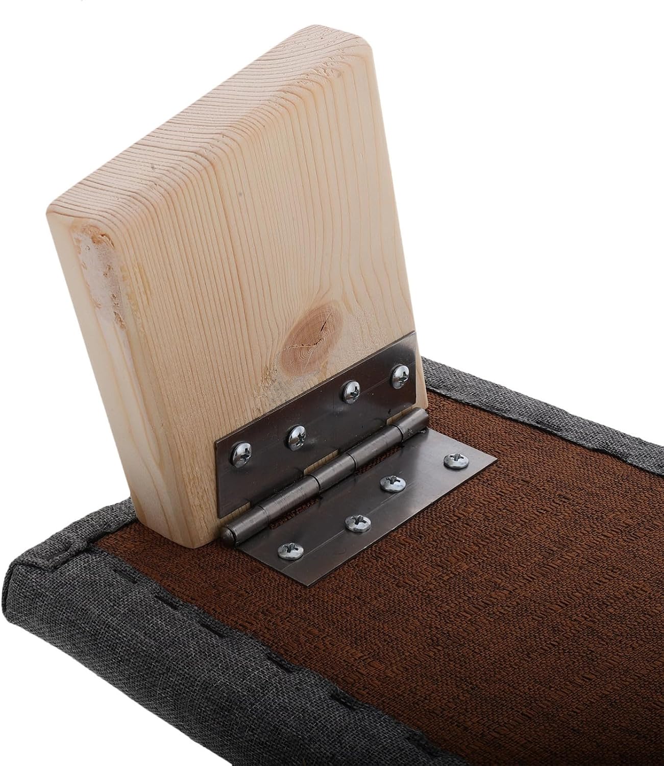 GALPADA Folding Bench Wooden Stool Deep Gray Foldable Prayer Stool and Mindfulness Seating Accessories for Women