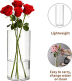 4 Pack Acrylic Cylinder Vases for Centerpieces, 8 inch Tall Clear Flower Vase, Unbreakable Vases,Hurricane Candle Holders Floating Candle Vase for Wedding Dinner Table Party Living Room Decor