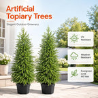 4FT Lighted Artificial Norfolk Pine Tree Outdoor with Lights｜Artificial Topiary Outdoor Tree｜Realistic PE Artificial Outdoor Plants｜Artificial Norfolk Faux Plants Potted UV Resistant