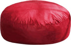 Hobestluk Bean Bag Chairs 6FT Beanbag Chair with Filler Adult Bean Bags with Removable Cover, Giant Bean Bag Chairs for Aduts (Velvet red)