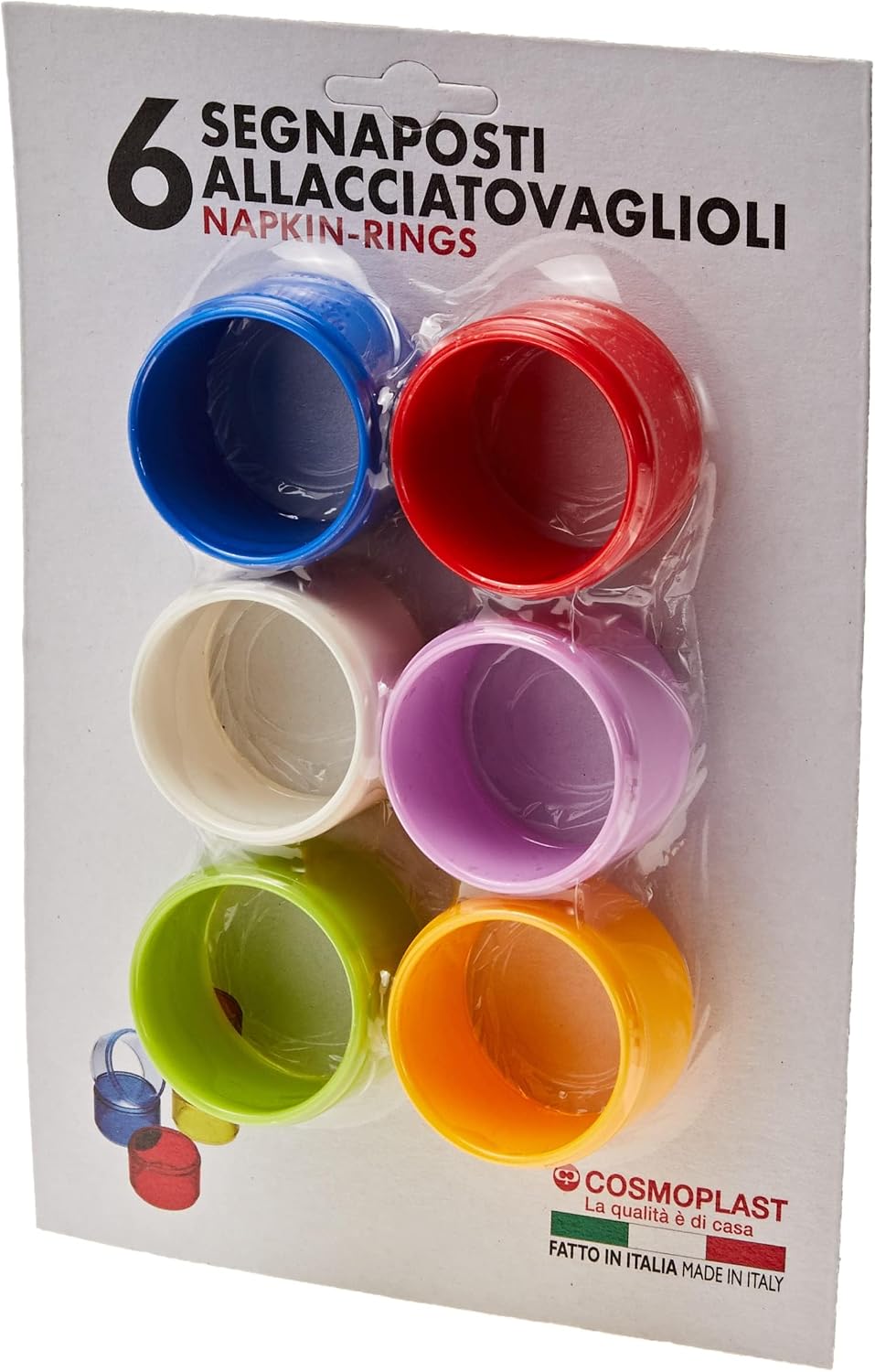 6 Napkin Rings by COSMOPLAST