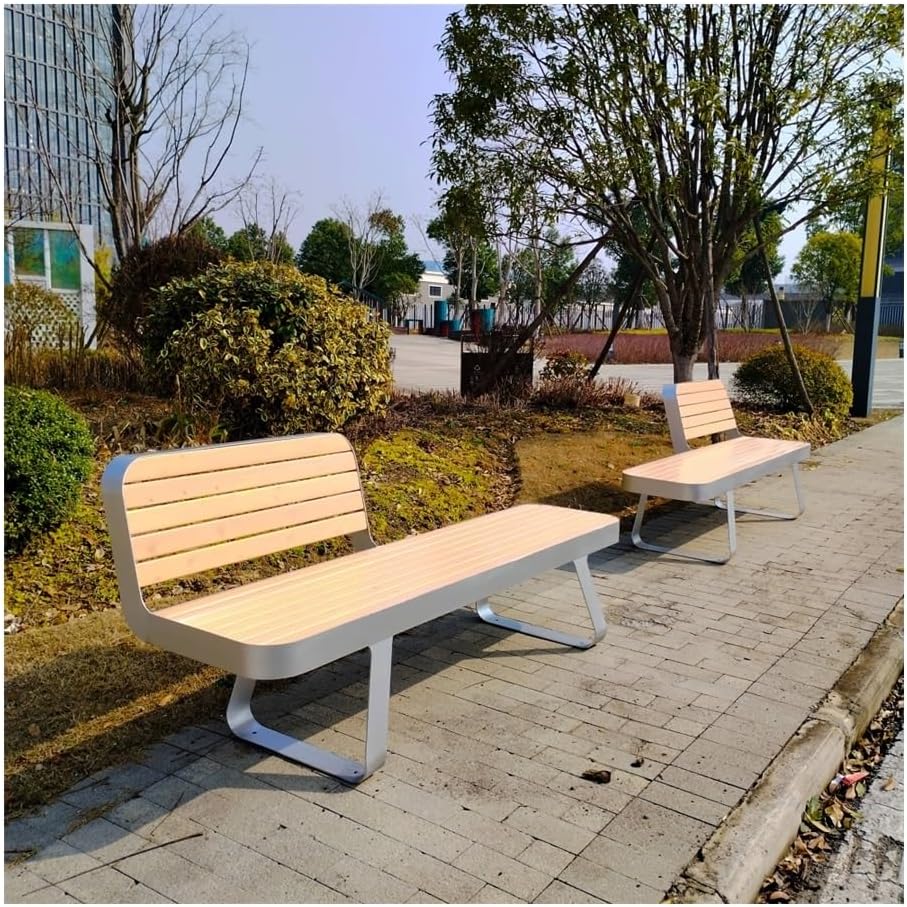 Benches, Park ChairOutdoor Solid Wood Stainless Steel Leisure seatOutdoor Open-air Patio Chair(180cm)